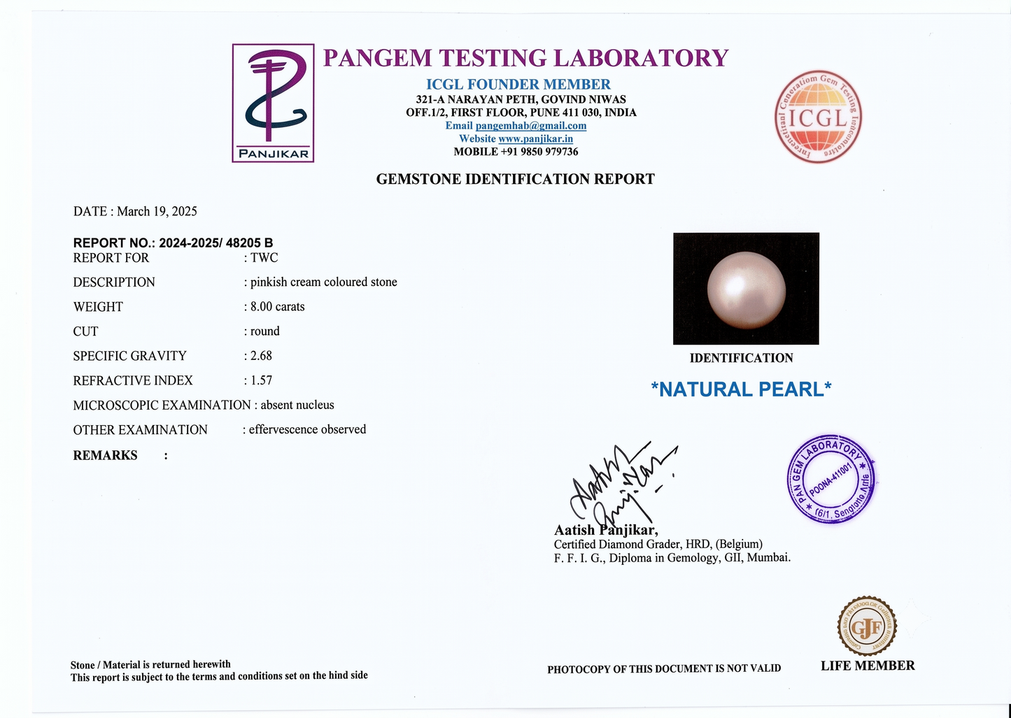 Pearl - 8 Carats