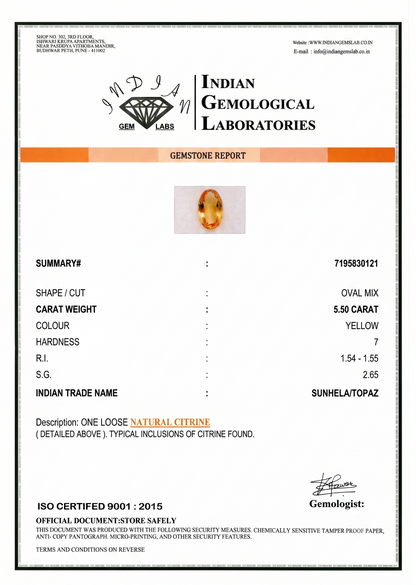 Citrine - 5.5 Carats