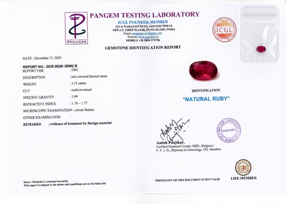 Ruby - 3.23 Carats