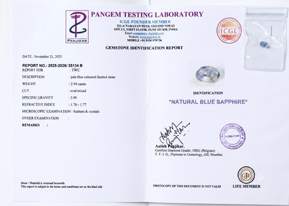Blue Sapphire - 2.94 Carats