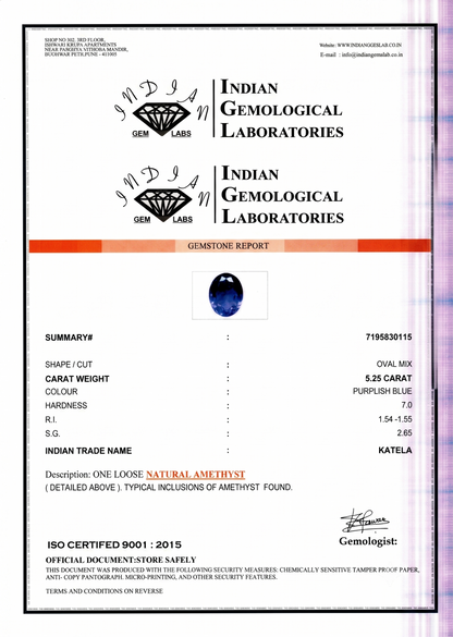 Amethyst - 5.25 Carats